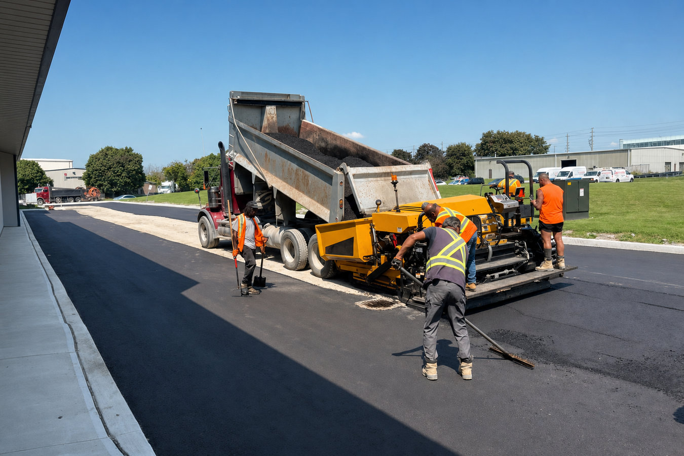 Commercial asphalt paving